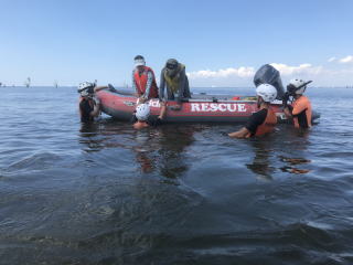 美浜消防署連携水難救助訓練