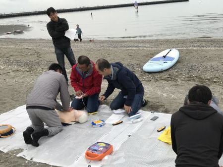 検見川防災の日AED使用訓練